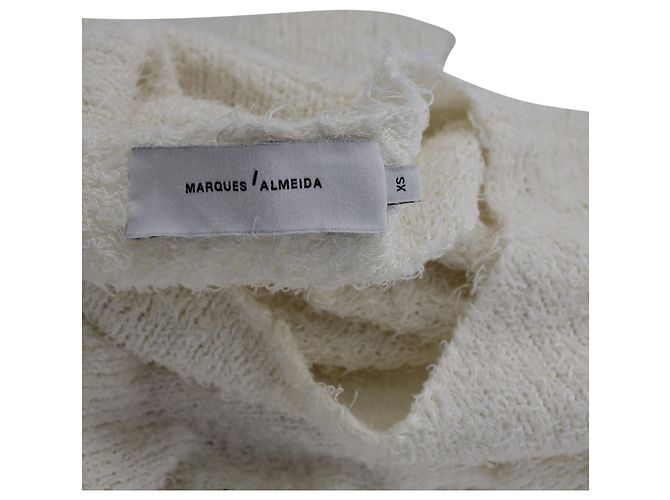 Übergroßer Pullover von Marques Almeida aus cremefarbenem Leinen - Ansicht 5