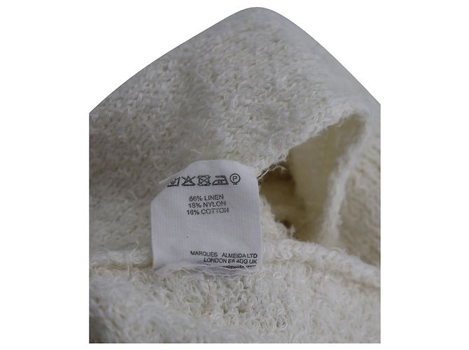 Übergroßer Pullover von Marques Almeida aus cremefarbenem Leinen - Ansicht 6