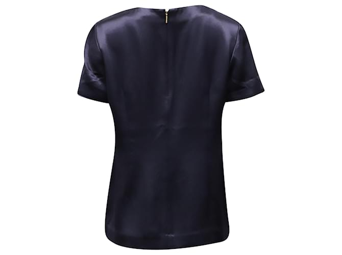 Tory Burch Tia bestickte Bluse aus schwarzem Polyester - Ansicht 2