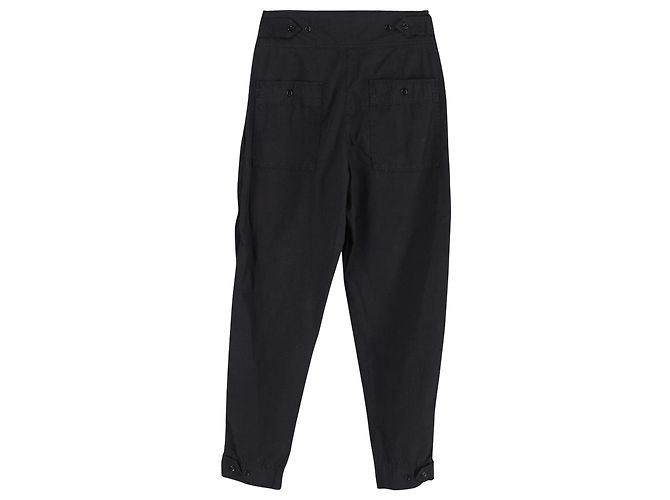 Isabel Marant Pleated Trousers in Black Cotton - view 2