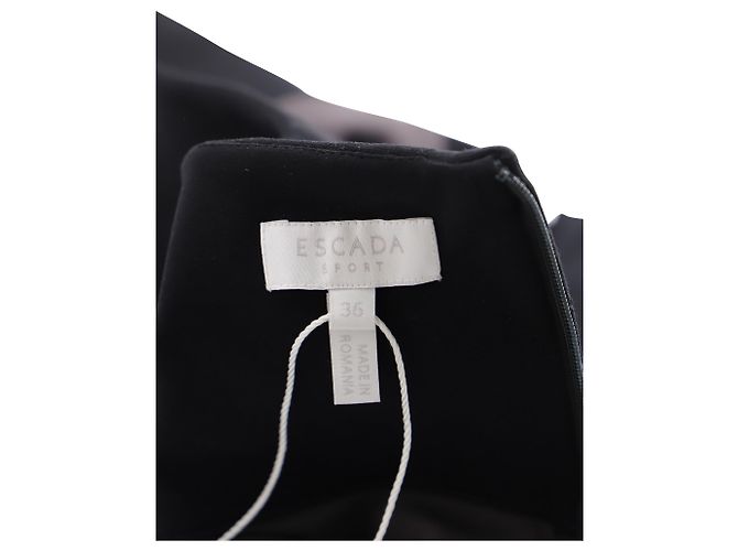 Escada 3/4 Ärmelkleid aus schwarzem Polyester - Ansicht 4