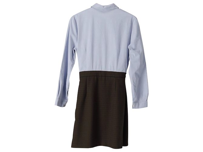 Sandro Paris Vestido dos en uno de algodón azul claro - vista 2