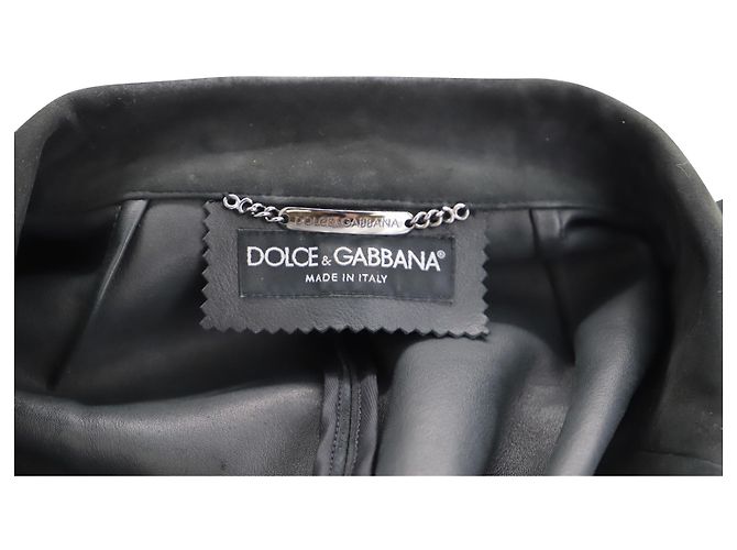 Dolce & Gabbana Schößchen-Blazer aus schwarzem Wildleder - Ansicht 4