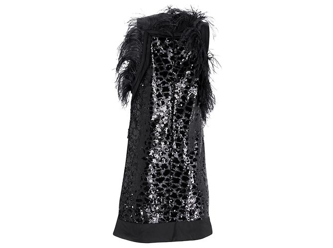 Hugo Boss VESTIDO SIN MANGAS CON LENTEJUELAS DE BOSS Negro - vista 3