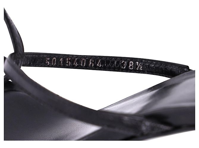 Hugo Boss Boss Riemchen-Plateausandalen aus schwarzem Leder - Ansicht 9