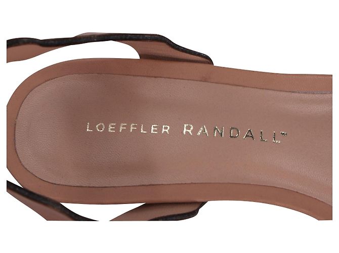 Sandali Loeffler Randall Reina Kitten Heel in pelle beige - vista 9