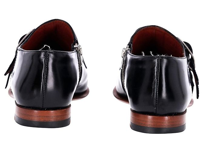 Mocassini Monk Strap di Acne Studios in pelle nera - vista 4