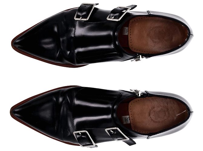 Mocassini Monk Strap di Acne Studios in pelle nera - vista 5
