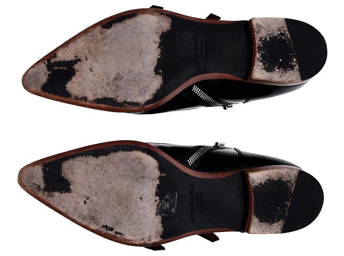 Mocassini Monk Strap di Acne Studios in pelle nera - vista 6