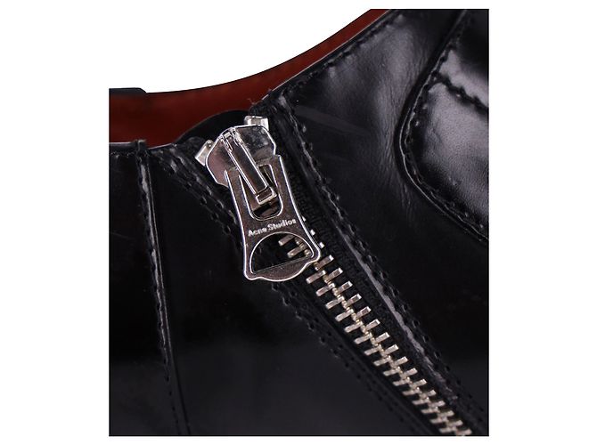 Mocassini Monk Strap di Acne Studios in pelle nera - vista 9