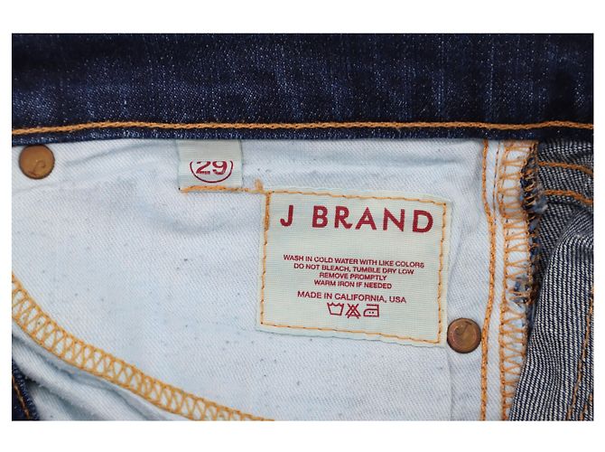 Vaqueros pitillo de tiro medio de J Brand en denim de algodón azul - vista 4
