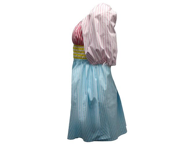 Mini abito Staud Topsail a righe colorblock in cotone multicolor - vista 2