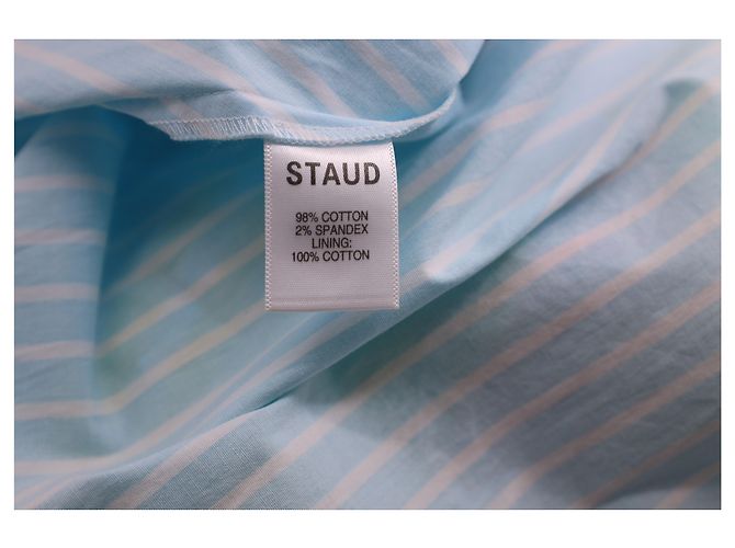 Mini abito Staud Topsail a righe colorblock in cotone multicolor - vista 4