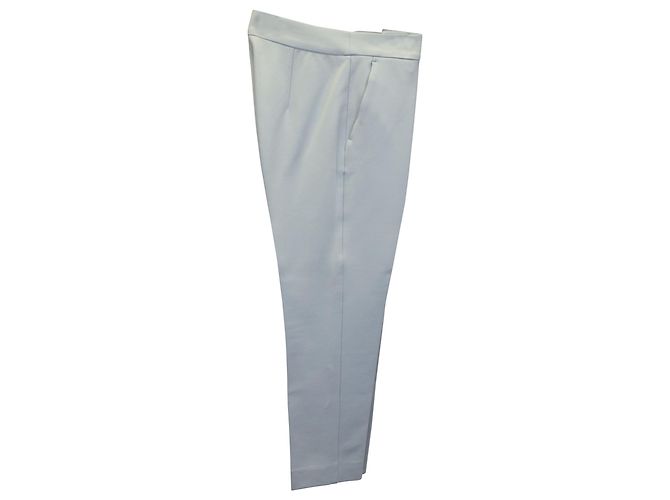 Max Mara Cropped Trousers in Mint Viscose Green - view 4