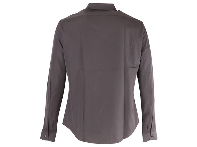 Camisa de manga comprida Balenciaga em algodão preto - vista 3