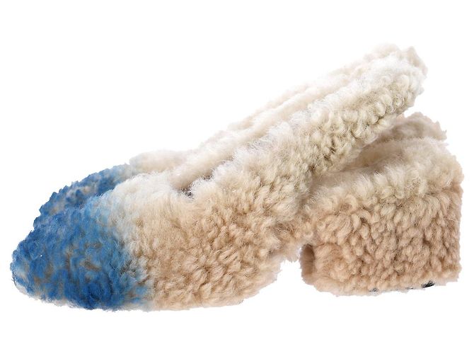 Marni Décolleté Slingback in Shearling Multicolor - vista 3