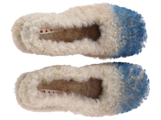 Marni Décolleté Slingback in Shearling Multicolor - vista 4