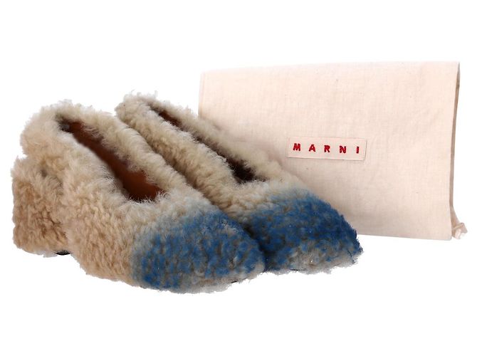 Marni Décolleté Slingback in Shearling Multicolor - vista 6