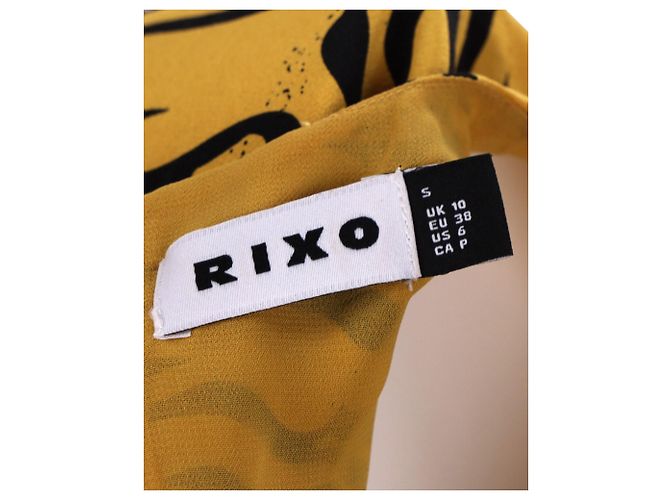 Autre Marque Rixo Emma Midikleid aus Polyester mit Animal-Print Python drucken - Ansicht 4