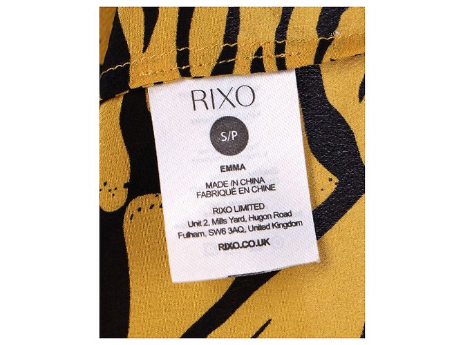 Autre Marque Rixo Emma Midikleid aus Polyester mit Animal-Print Python drucken - Ansicht 5