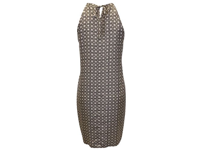 Autre Marque Vestido estampado 'S Max Mara en seda beige - vista 3