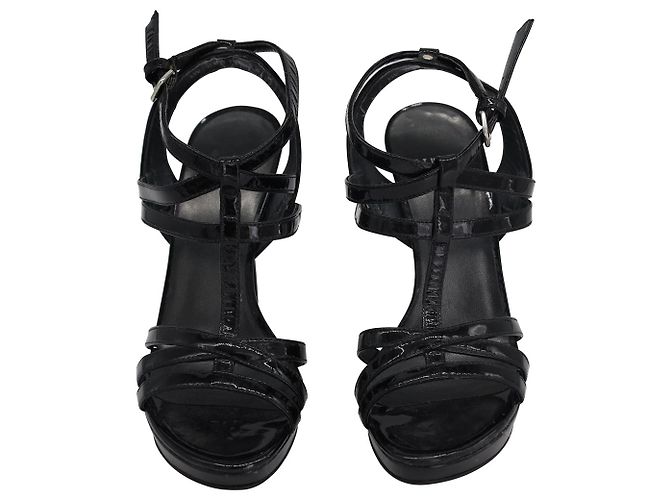 Sandali Stuart Weitzman con cinturino e tacco alto in vernice nera Nero - vista 8