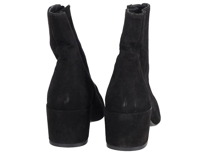 Iris & Ink Zip Ankle Boot in Black Suede - view 4