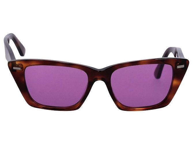 Gafas de sol estilo ojo de gato Ingrid de Acne Studios en acetato con estampado marrón - vista 2