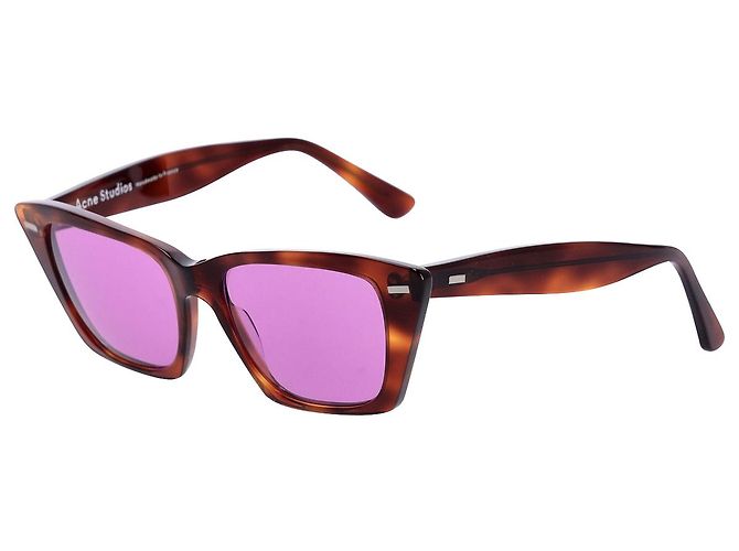 Gafas de sol estilo ojo de gato Ingrid de Acne Studios en acetato con estampado marrón - vista 3