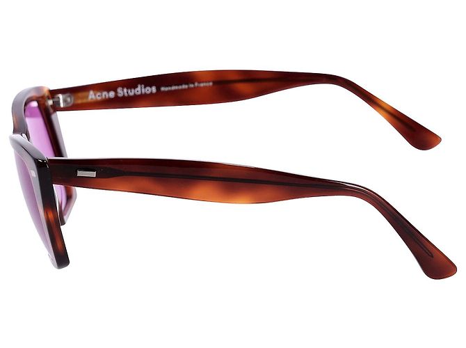 Gafas de sol estilo ojo de gato Ingrid de Acne Studios en acetato con estampado marrón - vista 4