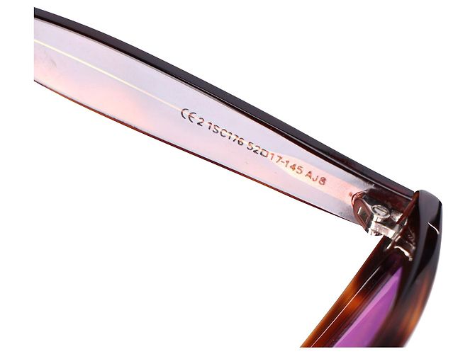 Gafas de sol estilo ojo de gato Ingrid de Acne Studios en acetato con estampado marrón - vista 7