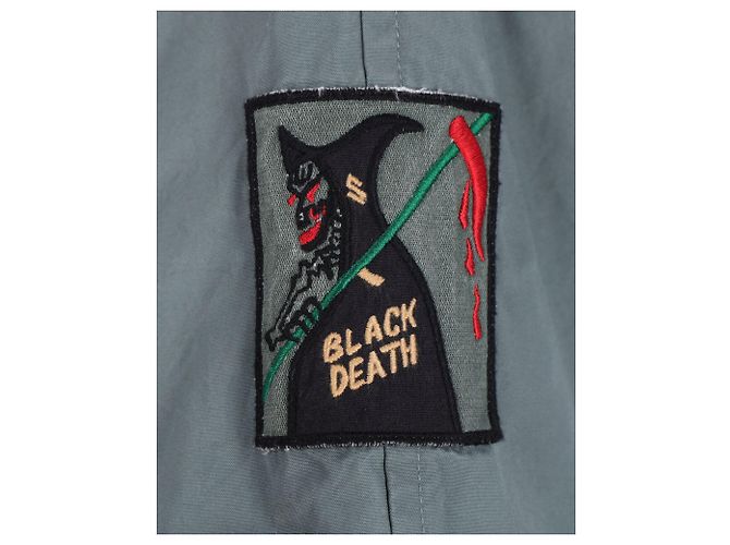 Gabardina con cinturón Supreme Black Death (SS16) EN ALGODÓN VERDE - vista 7