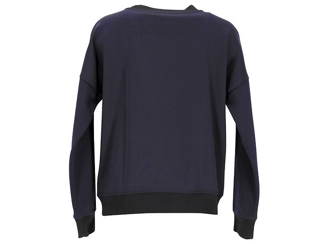 Pinko-Sweatshirt mit Blumenstickerei aus marineblauem Polyester - Ansicht 3