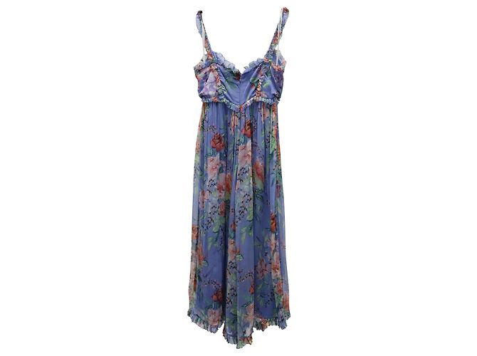 Tuta midi Zimmermann Bellitude in viscosa stampa floreale blu - vista 2