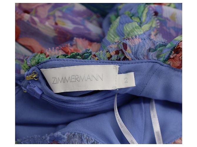 Tuta midi Zimmermann Bellitude in viscosa stampa floreale blu - vista 3