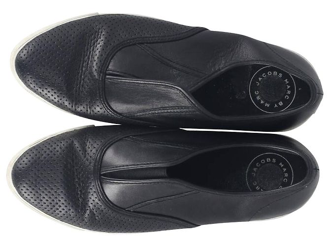 Sneakers Slip On Marc by Marc Jacobs in pelle nera Nero - vista 5