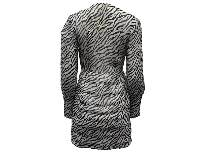 MINIVESTIDO Maje Ribane Zebra Print en Viscosa Animal Print Impresión de pitón - vista 3
