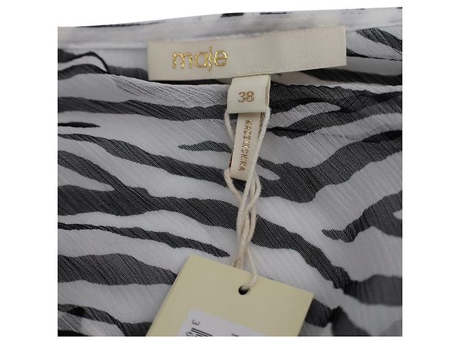 MINIVESTIDO Maje Ribane Zebra Print en Viscosa Animal Print Impresión de pitón - vista 4