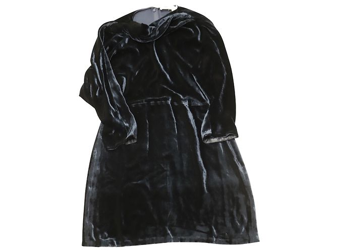 A.L.C ALC Marin Samtkleid aus marineblauer Viskose - Ansicht 3