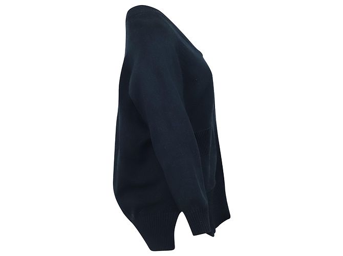 Kenzo Strick-Cardigan mit Reißverschluss aus marineblauer Baumwolle - Ansicht 3