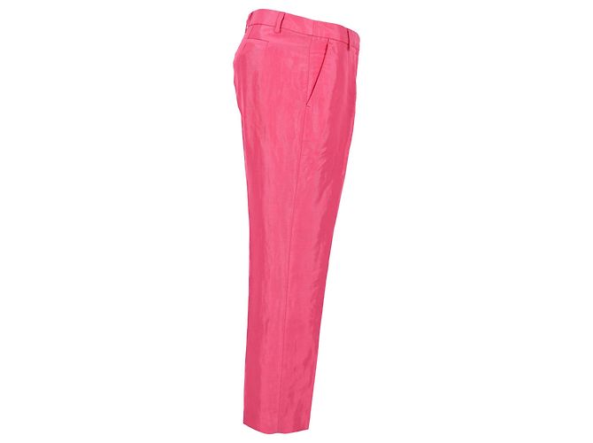 Pantalones de pernera recta en rayón rosa Dries Van Noten - vista 2
