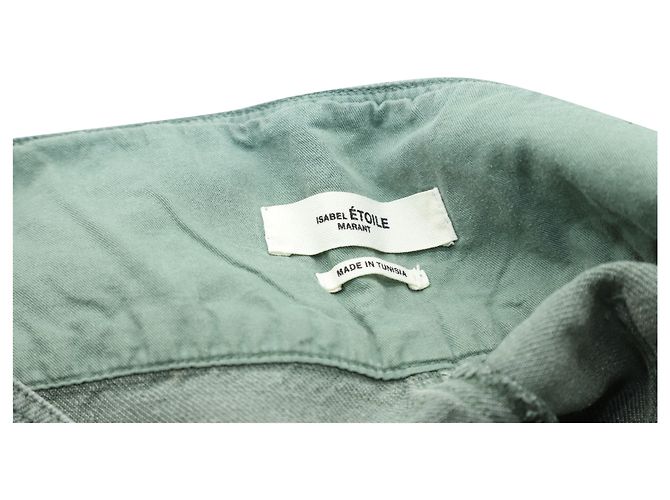 Pantalones cargo de lino verde con bolsillo fruncido Etoile de Isabel Marant - vista 3
