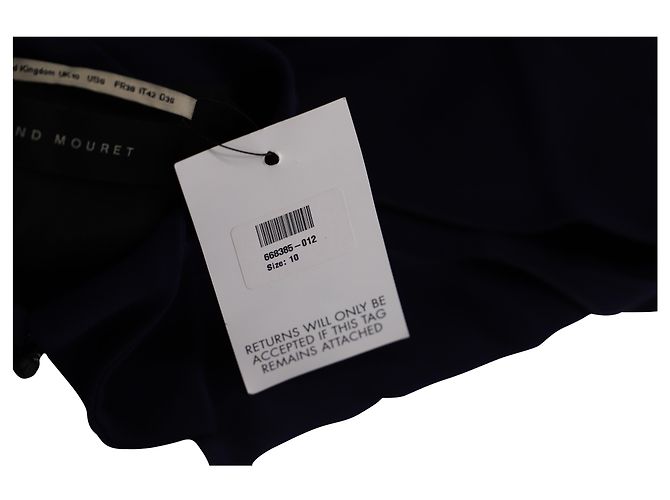 Roland Mouret Sheer Sleeveless Top in Blue Silk - view 5
