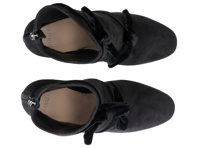 Alexandre Birman Lorraine Stivaletti Bow-Tie in camoscio nero - vista 5