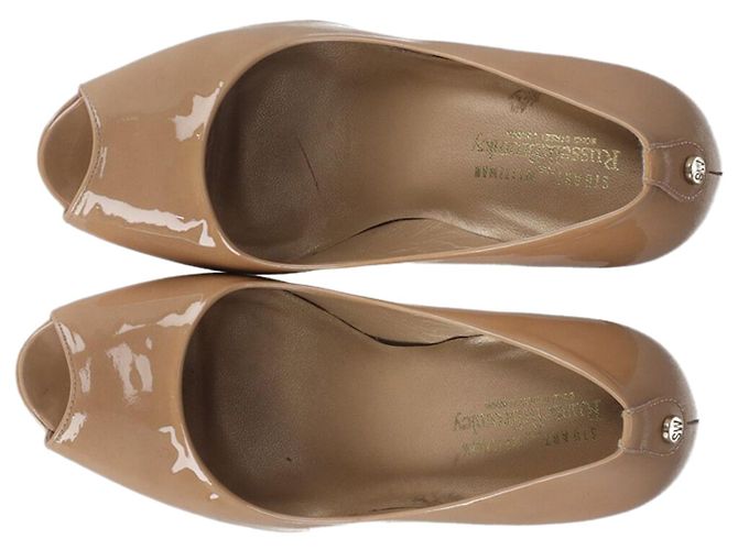 Décolleté spuntate Stuart Weitzman in vernice color carne - vista 6