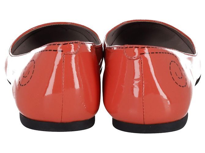 Bailarinas con Estampado de Ratón de Marc Jacobs en Charol Naranja - vista 4