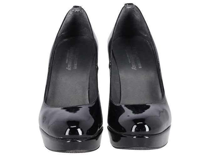 Décolleté con plateau Stuart Weitzman in vernice nera - vista 3