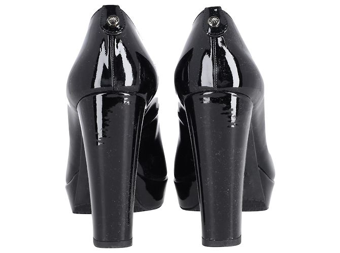 Décolleté con plateau Stuart Weitzman in vernice nera - vista 4