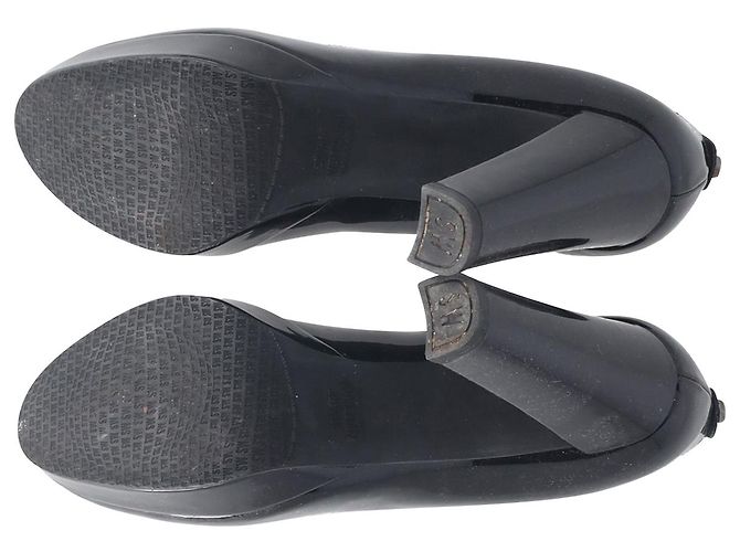 Décolleté con plateau Stuart Weitzman in vernice nera - vista 6