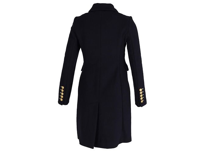 Abrigo de botonadura sencilla de lana azul marino de Marc Jacobs - vista 3